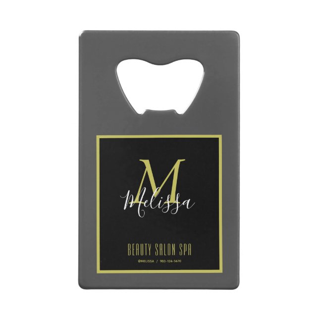 Grey Gold Beauty Salon SPA Monogram (Front)