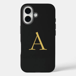 Grey Gold Colour Monogram Professional iPhone 16 Case