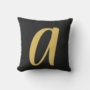 Grey Gold Colour Monogram Professional Cushion