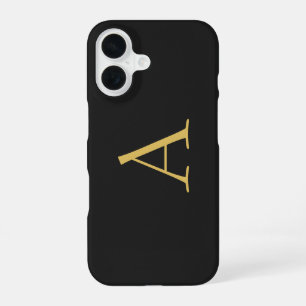 Grey Gold Colour Monogram Professional iPhone 16 Case