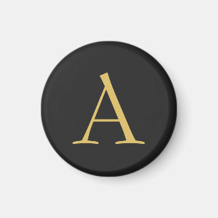Grey Gold Colour Monogram Professional Magnet