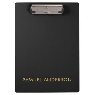 Grey Gold Colour Professional Add Name Clipboard