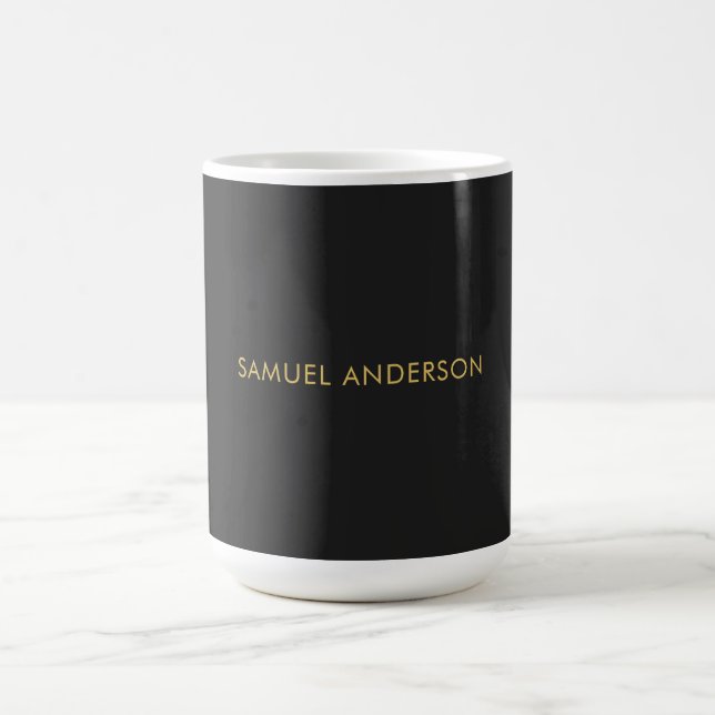 Grey Gold Colour Professional Add Name Coffee Mug (Center)