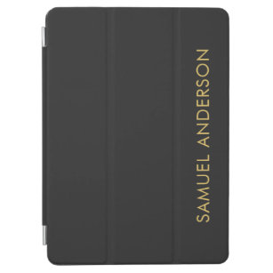 Grey Gold Colour Professional Add Name iPad Air Cover