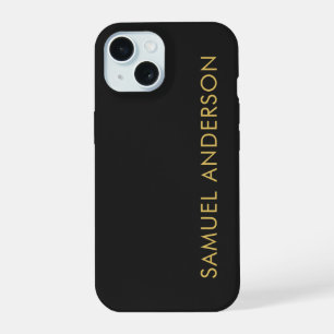 Grey Gold Colour Professional Add Name iPhone 15 Case