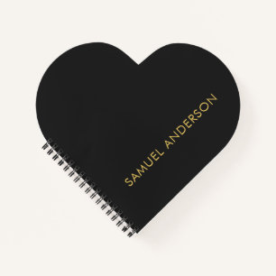 Grey Gold Colour Professional Add Name Notebook