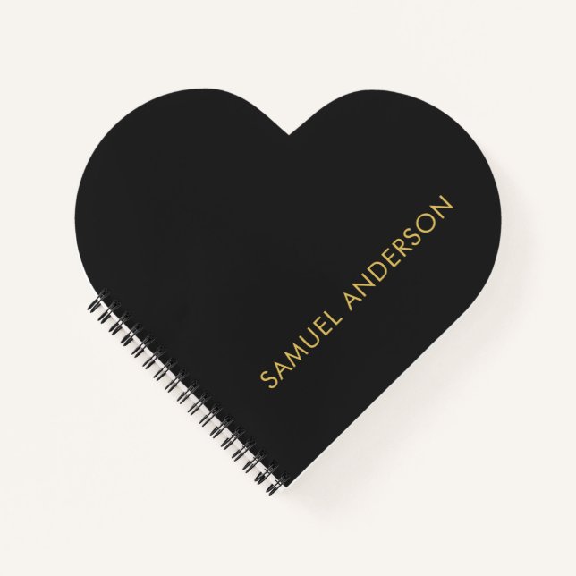 Grey Gold Colour Professional Add Name Notebook (Front)