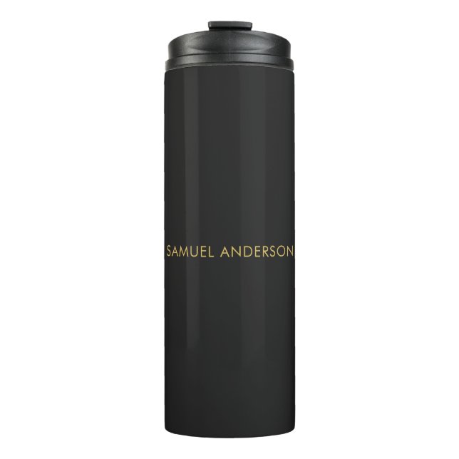 Grey Gold Colour Professional Add Name Thermal Tumbler (Front)
