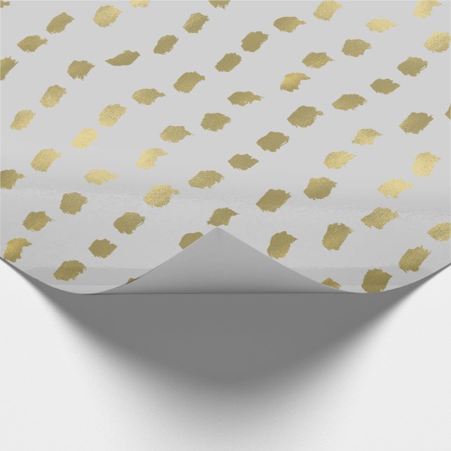 Grey Gold Glam Abstract Wrapping Paper (Corner)