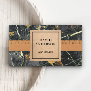 Grey Gold Granite Splashback Kitchen Countertop Business Card