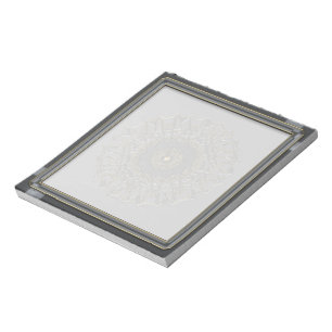Grey Gold Mandala Notepad