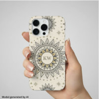 Grey Gold Mandala Pattern