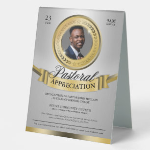 Grey & Gold Pastoral Appreciation Recognition