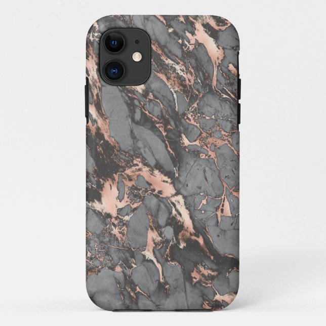 Grey gold rose marble modern design Case-Mate iPhone case (Back)