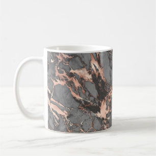 Grey gold rose marble modern design coffee mug