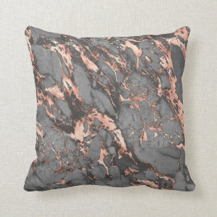 Grey gold rose marble modern design cushion