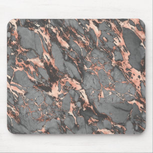 Grey gold rose marble modern design mouse pad