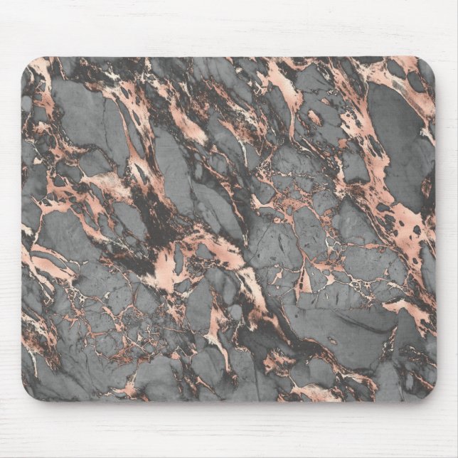 Grey gold rose marble modern design mouse pad (Front)