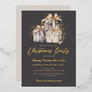 Grey Gold Shimmer Presents Christmas Party      