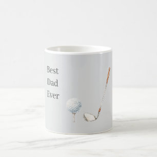 Grey Golf Club Ball Best Dad Coffee Mug