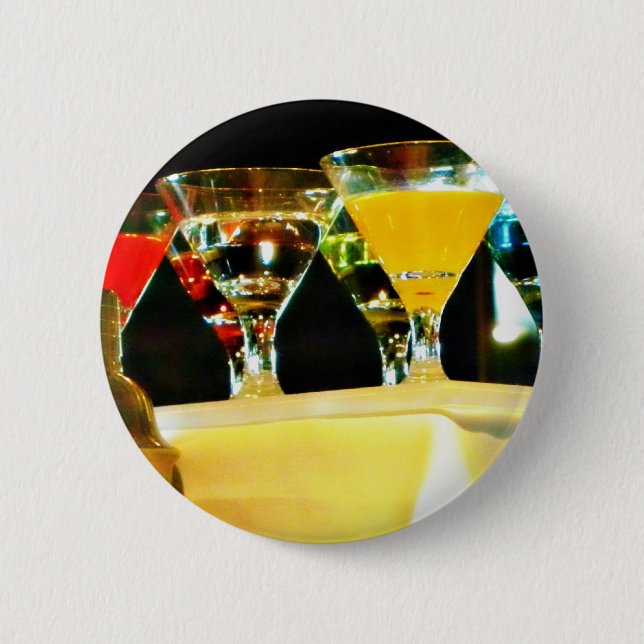 grey goose martinis 6 cm round badge (Front)