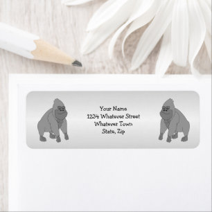 Grey Gorilla Design Return Address Label