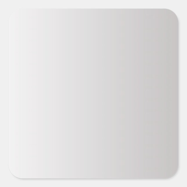 Grey Gradient Blank Template, DIY Text & Art Square Sticker (Front)