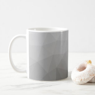 Grey Gradient Geometric Mesh Pattern Coffee Mug