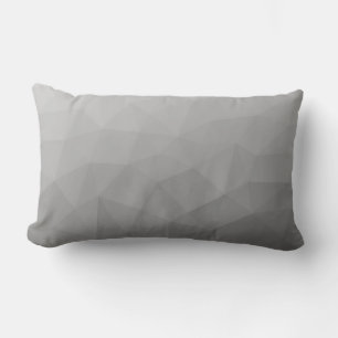 Grey Gradient Geometric Mesh Pattern Lumbar Cushion