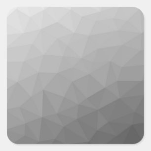 Grey Gradient Geometric Mesh Pattern Square Sticker