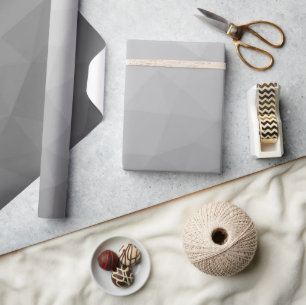 Grey Gradient Geometric Mesh Pattern Wrapping Paper