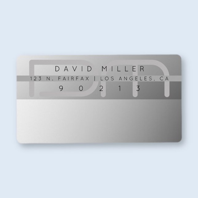 Grey Gradient Modern Return Address (Creator Uploaded)