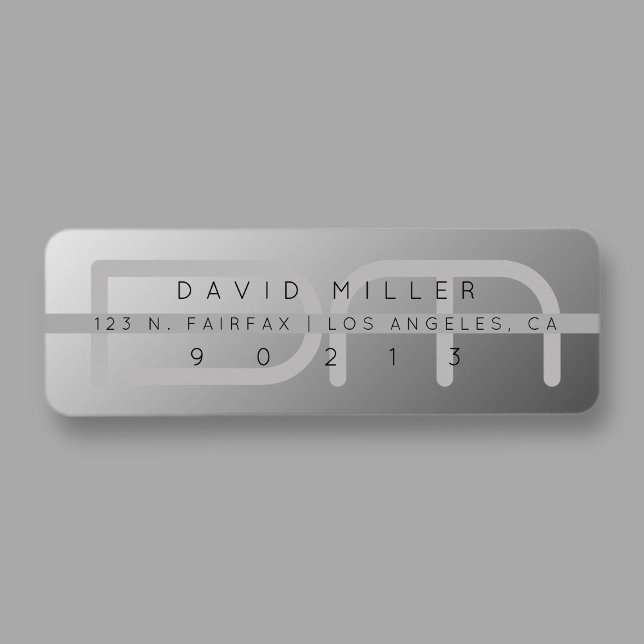 Grey Gradient Modern Return Address Label (Creator Uploaded)