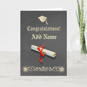 Grey Graduation Card