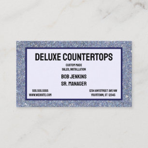 Grey Granite Background Frame Countertops Design Business Card