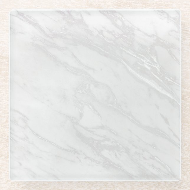 Grey Granite Brown Quartz Stone Natural Marble Glass Coaster (Front)