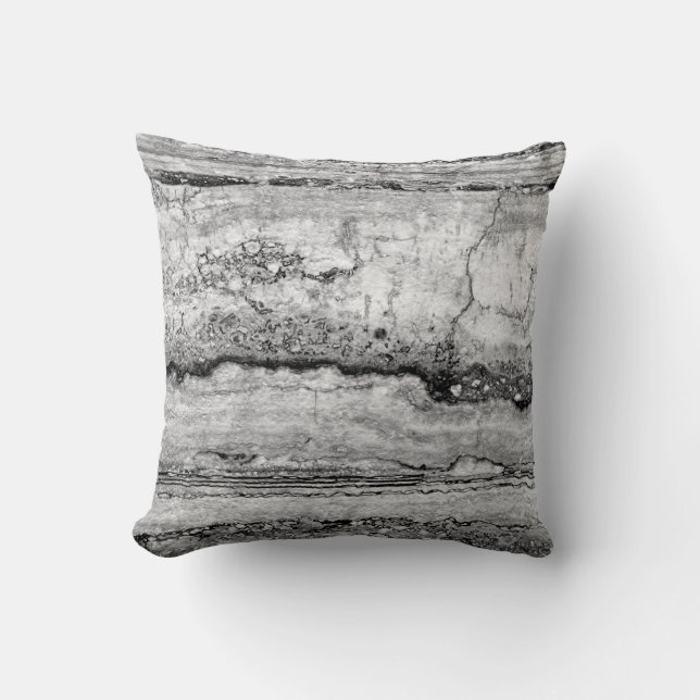 Grey Granite marble | abstract stone pattern   Cushion (Front)