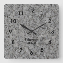 Grey Granite Style Pattern Acrylic Wall Clock