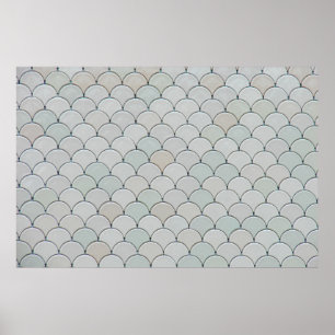 Grey graphic textile poster