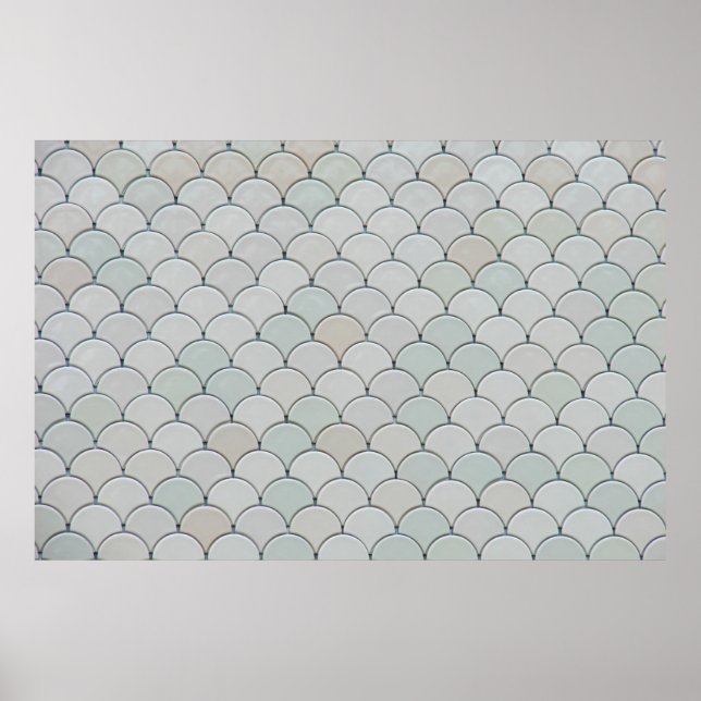 Grey graphic textile poster (Front)