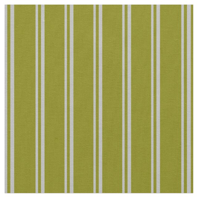 Grey & Green Coloured Stripes Pattern Fabric (Close Up)