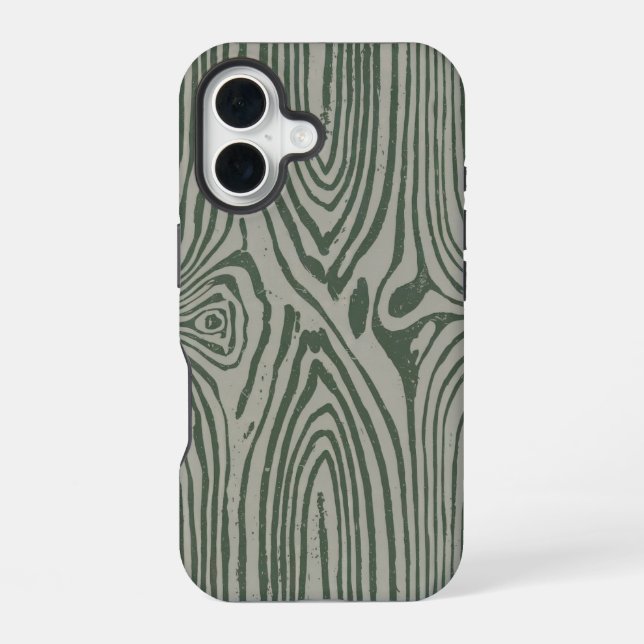 Grey Green iPhone 16 Case (Back)