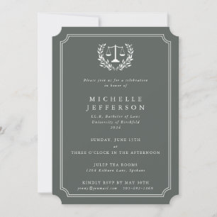 Grey-Green Law School Graduation Announcement