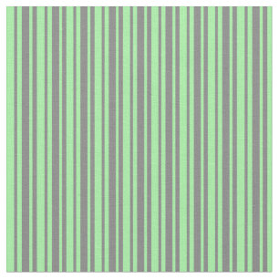 Grey & Green Lined/Striped Pattern Fabric