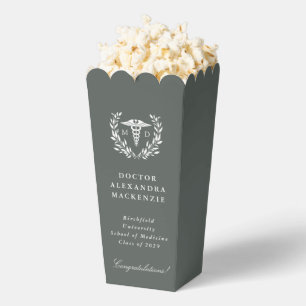 Grey-Green MD Caduceus Graduation Favour Box