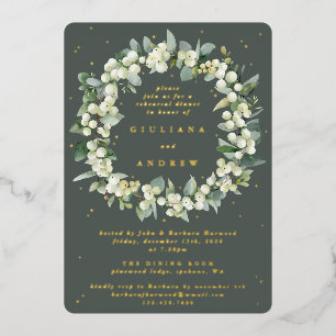 Grey Green Snowberry+Eucalyptus Wedding Rehearsal