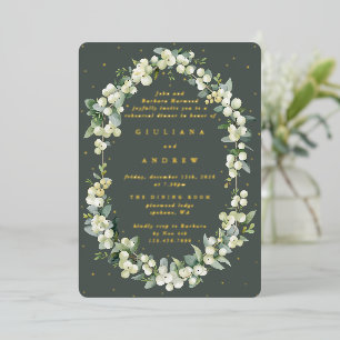 Grey Green Snowberry+Eucalyptus Wedding Rehearsal