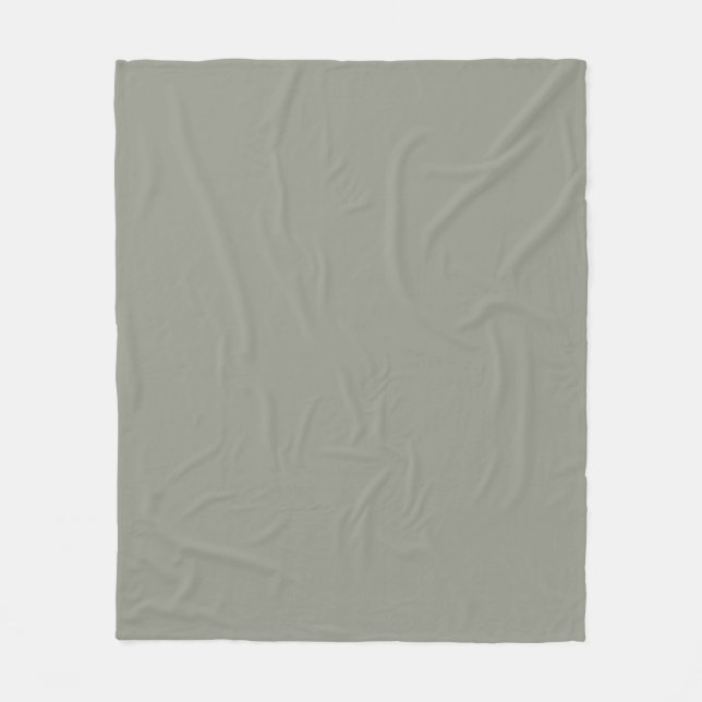Grey Green Solid Colour Evergreen Fog SW 9130 Fleece Blanket (Front)