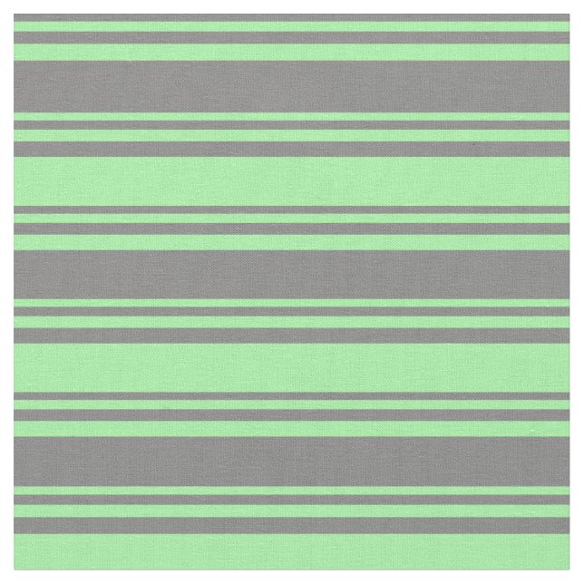 Grey & Green Striped/Lined Pattern Fabric (Close Up)