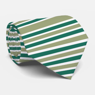 Grey Green Stripes Tie